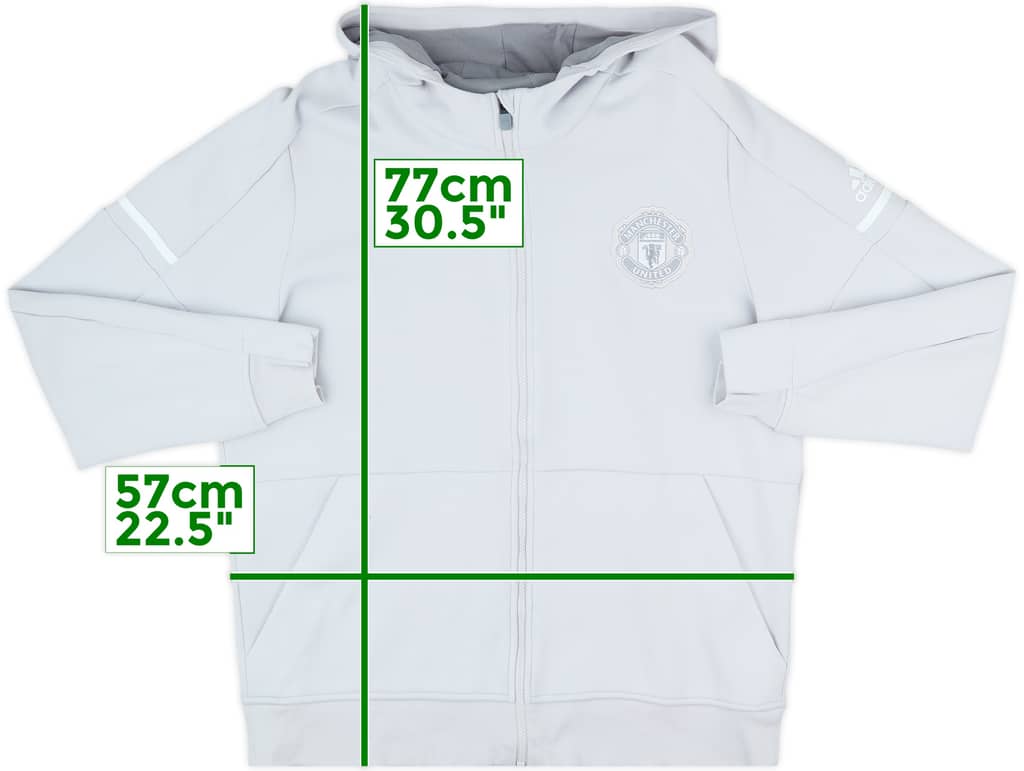 2017-18 Manchester United adidas Hooded Track Jacket - 8/10 - (XL)