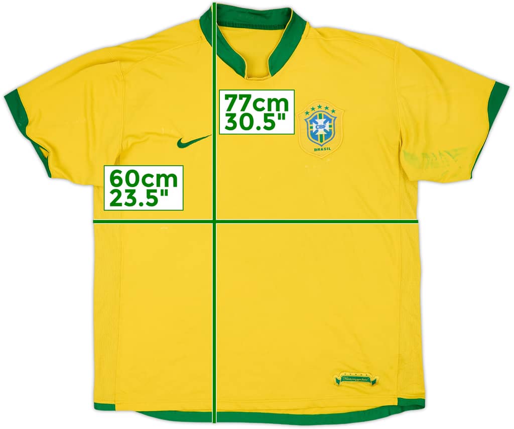 2006-08 Brazil Home Shirt - 4/10 - (XL)