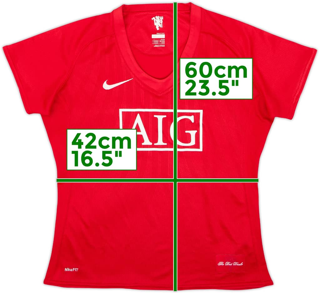 2007-09 Manchester United Home Shirt - 5/10 - (Women's L)