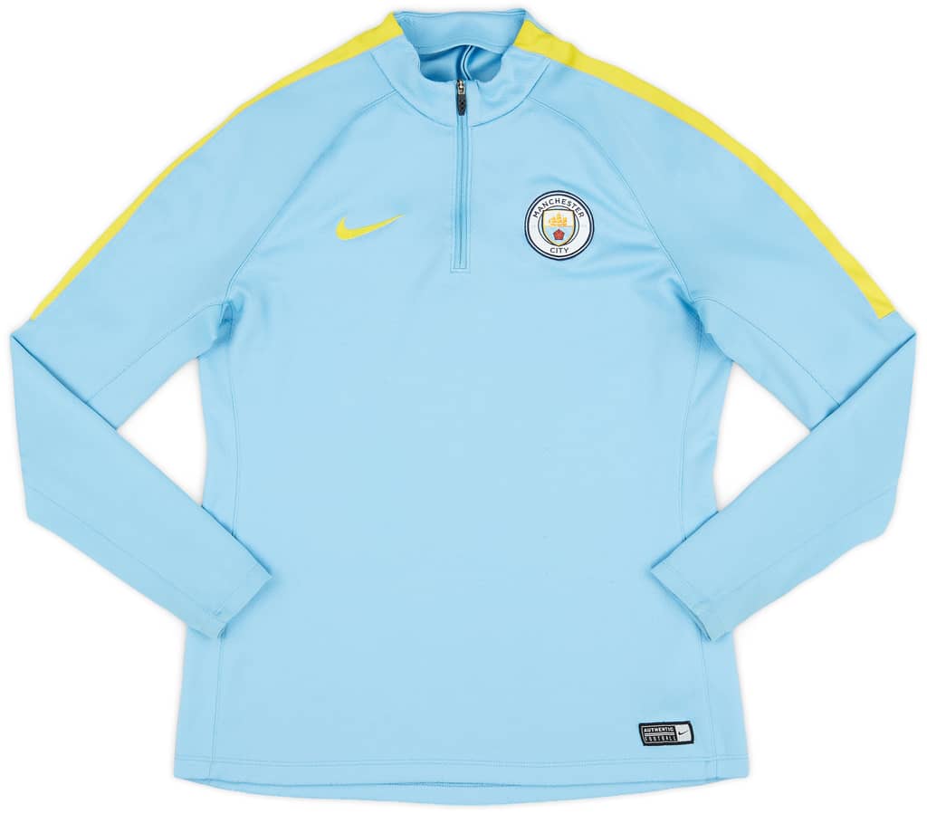 2016-17 Manchester City Nike 1/4 Zip Drill Top - 8/10 - (M)