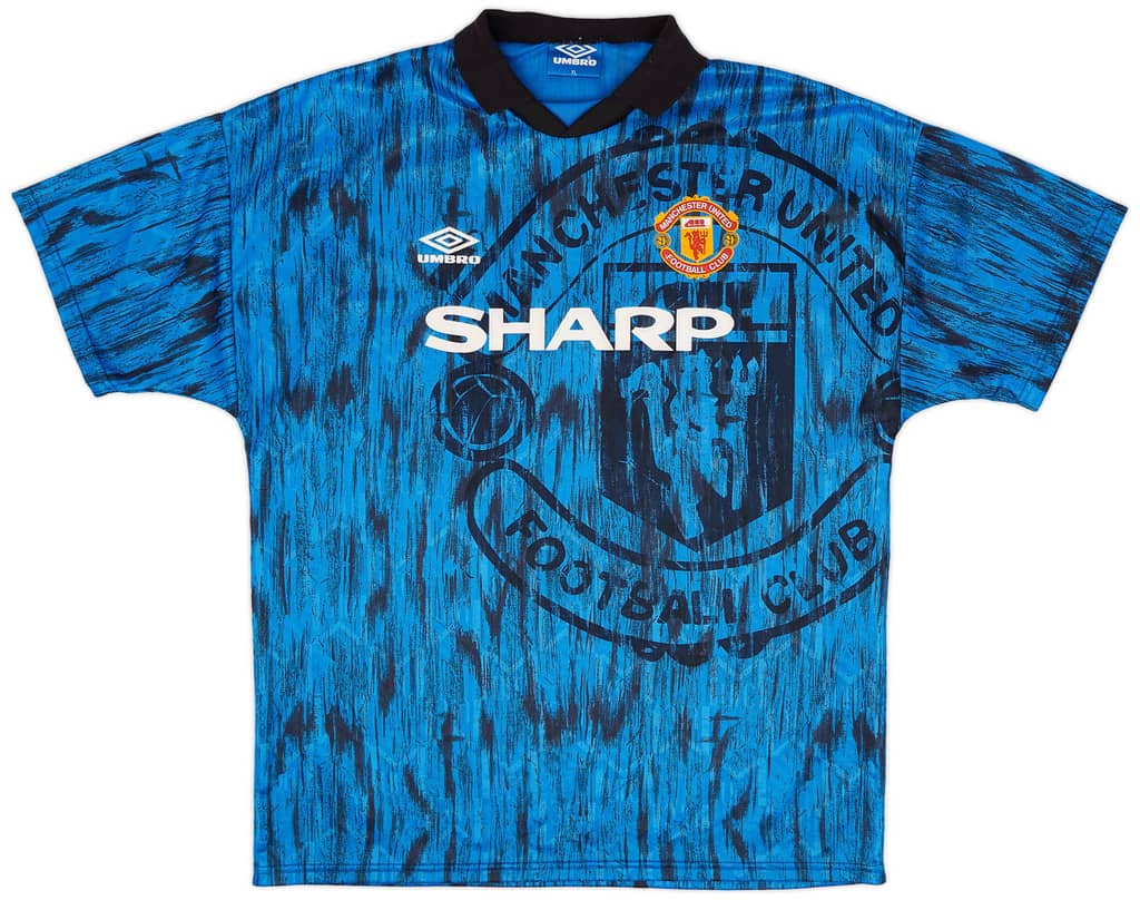 1992-93 Manchester United Away Shirt - 8/10 - (XL)
