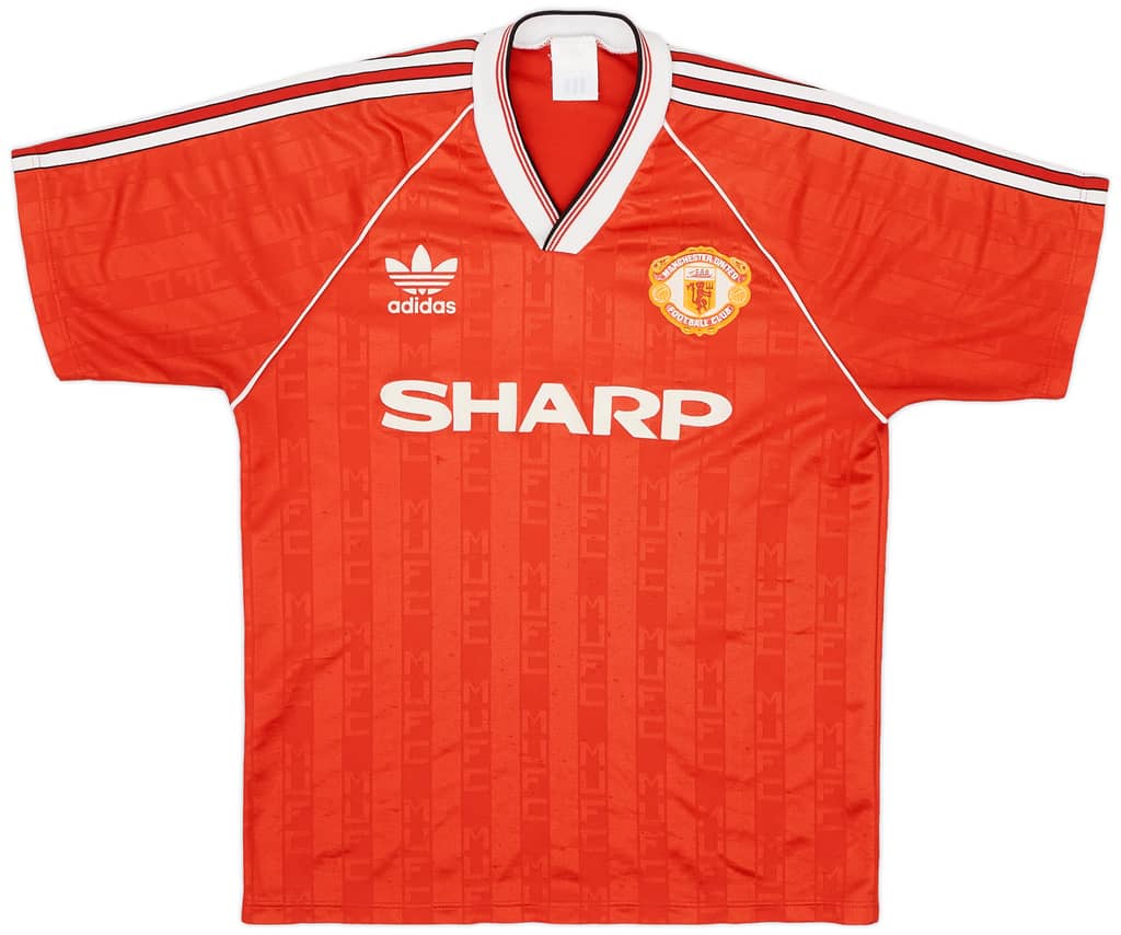 1988-90 Manchester United Home Shirt - 7/10 - (M.Boys)