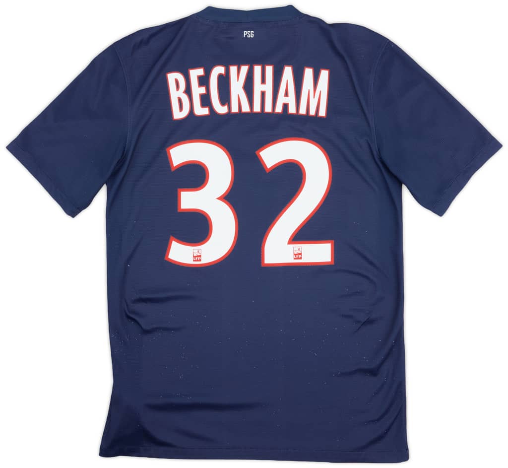 2012-13 Paris Saint-Germain Home Shirt Beckham #32 - 7/10 - (S)