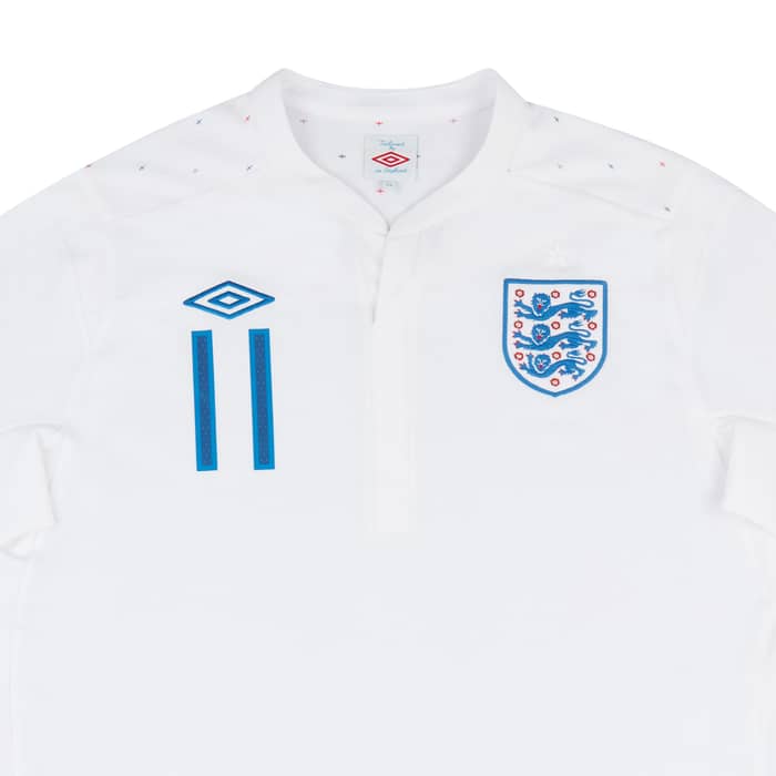 2010 England U-19 Match Issue Home Shirt #11 (Ince)