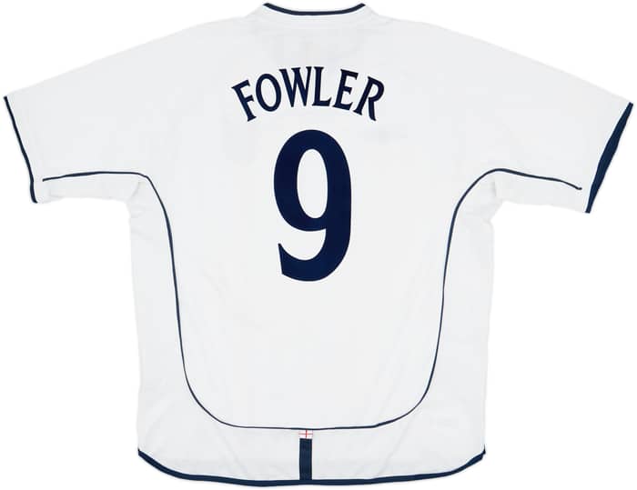 2001-03 England Home Shirt Fowler #9 - 7/10 - (XL)