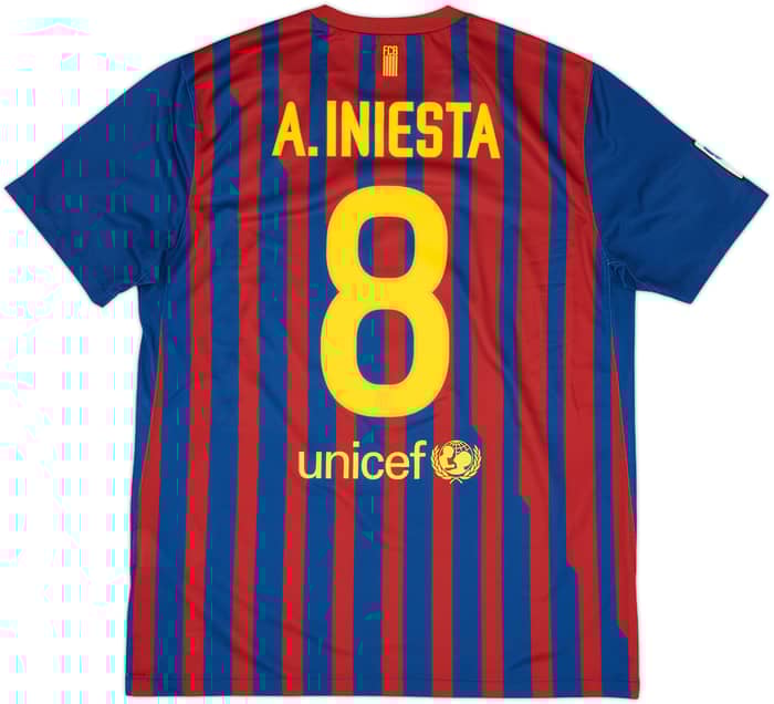 2011-12 Barcelona Home Shirt A.Iniesta #8 - 8/10 - (L)