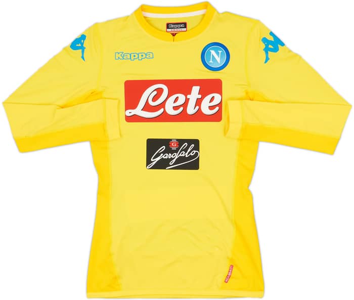 2017-18 Napoli Authentic Away L/S Shirt - 10/10 - (S)