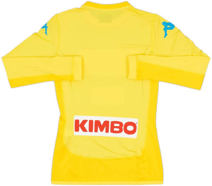 2017-18 Napoli Authentic Away L/S Shirt - 10/10 - (S)