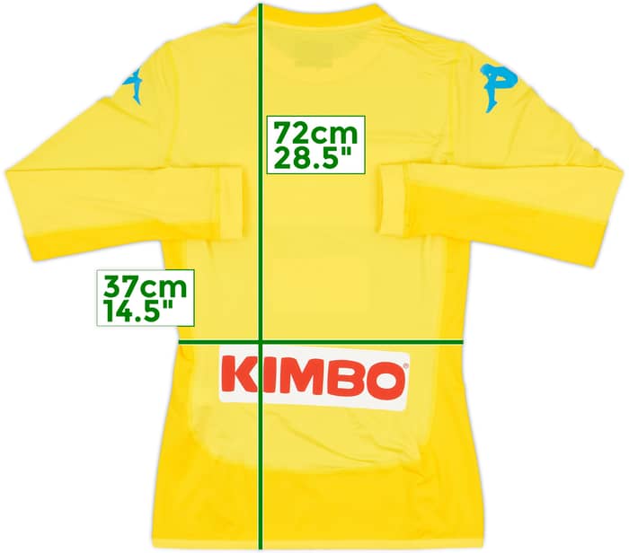 2017-18 Napoli Authentic Away L/S Shirt - 10/10 - (S)