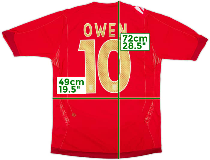 2006-08 England Away Shirt Owen #10 - 5/10 - (M)
