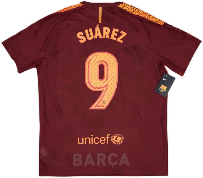 2017-18 Barcelona Authentic Third Shirt Suarez #9 (XL)