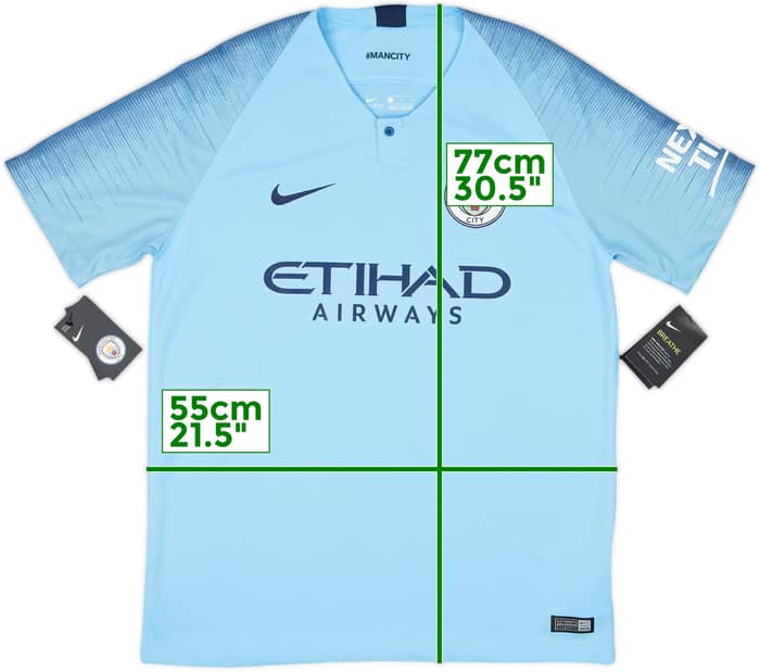2018-19 Manchester City Home Shirt Kun Aguero #10 (L)