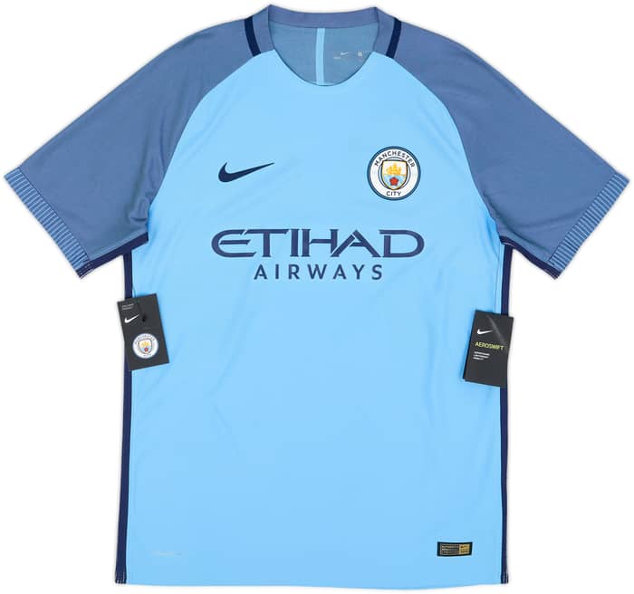 2016-17 Manchester City Authentic Home Shirt Kompany #4 (L)