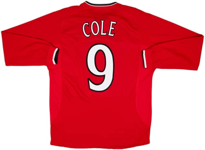 2000-02 Manchester United Home L/S Shirt Cole #9 - 9/10 - (M)