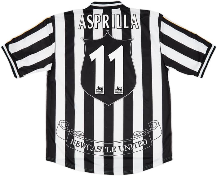 1997-99 Newcastle Home Shirt Asprilla #11 - 7/10 - (XL)