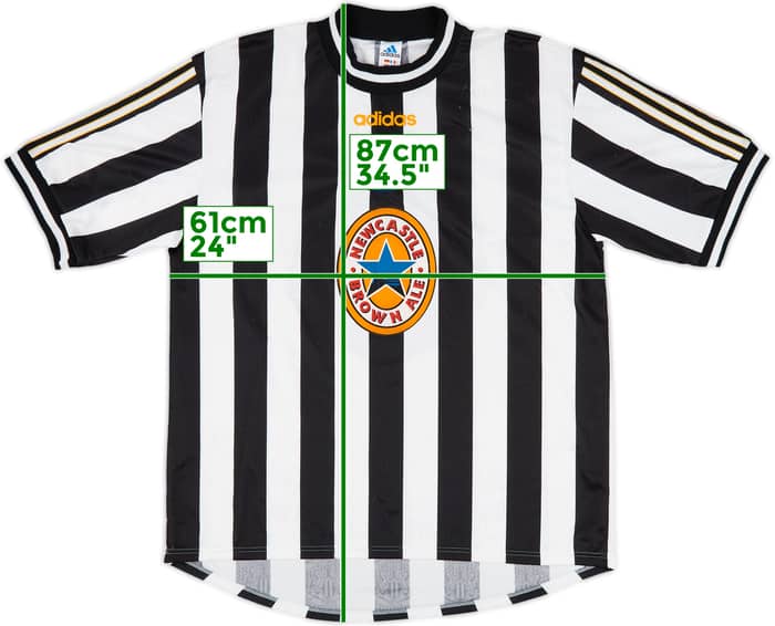 1997-99 Newcastle Home Shirt Asprilla #11 - 7/10 - (XL)