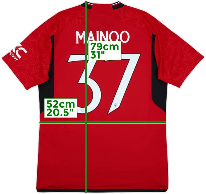 2023-24 Manchester United Home Shirt Mainoo #37 - 10/10 - (L)