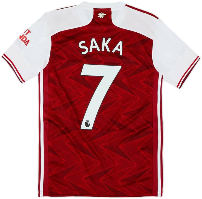 2020-21 Arsenal Home Shirt Saka #7 - 8/10 - (XS)