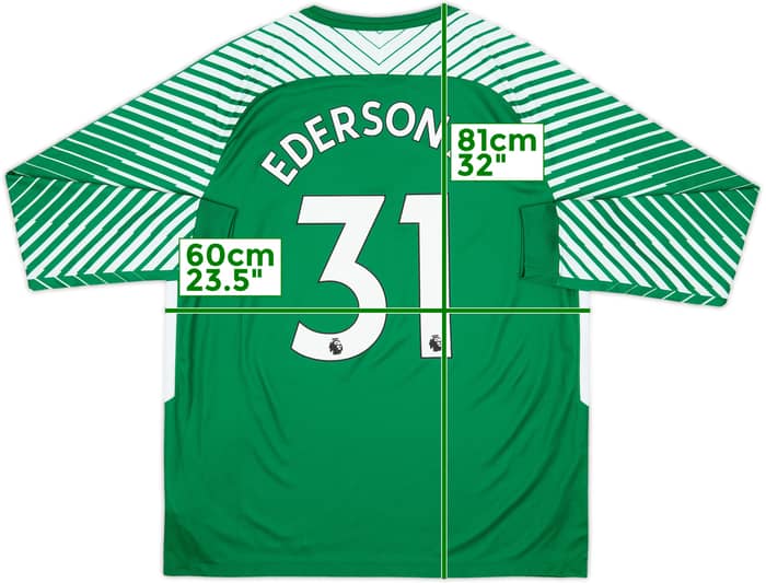 2017-18 Manchester City GK Shirt Ederson M. #31 - 10/10 - (XL)
