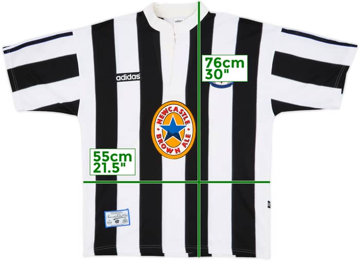 1995-97 Newcastle Home Shirt Asprilla #11 - 9/10 - (L)
