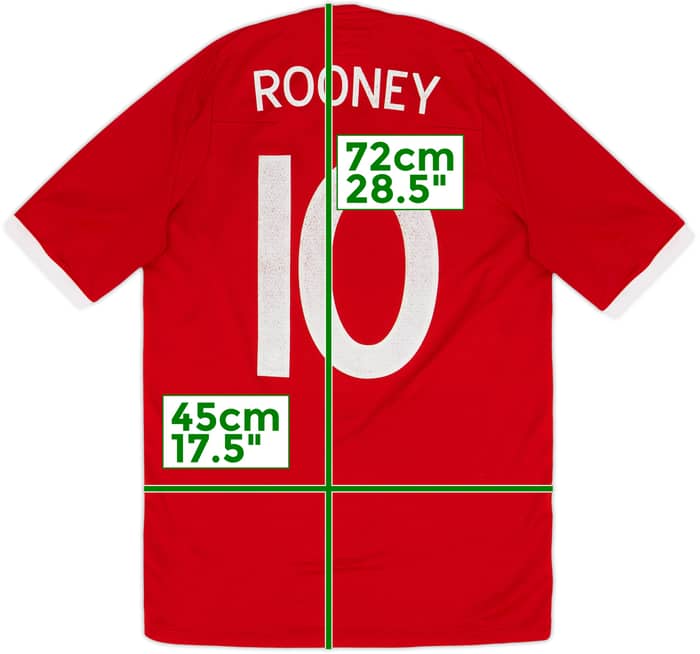2010-11 England Away Shirt Rooney #10 - 5/10 - (S)