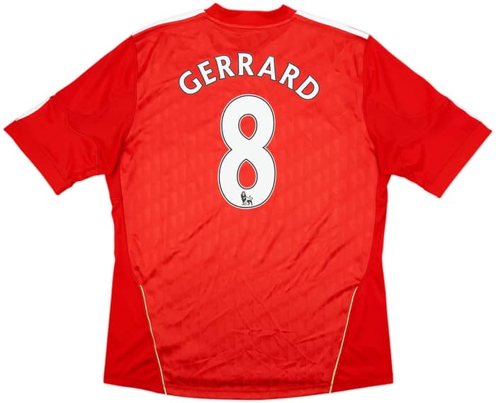 2010-12 Liverpool Home Shirt Gerrard #8 - 8/10 - (L)