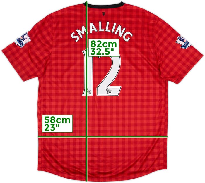 2012-13 Manchester United Camiseta Local Smalling #12 - 6/10 - (XL)