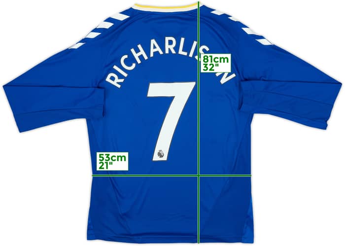 2021-22 Everton Home L/S Shirt Richarlison #7 - 9/10 - (M)