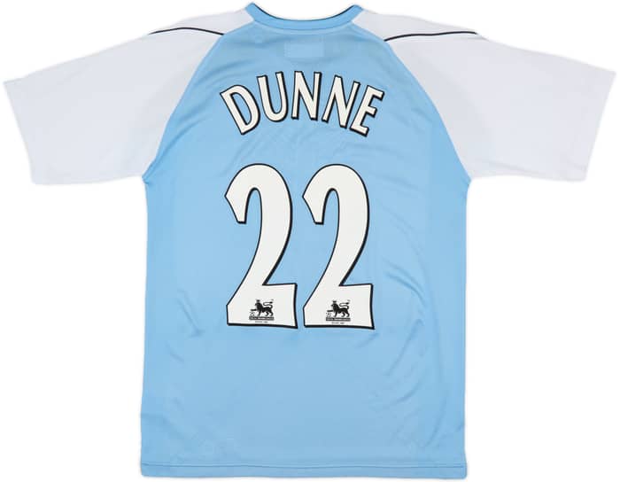 2006-07 Manchester City Home Shirt Dunne #22 - 9/10 - (M)