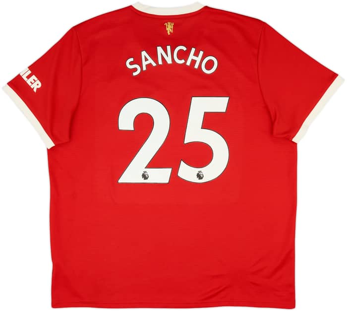 2021-22 Manchester United Home Shirt Sancho #25 - 9/10 - (XXL)