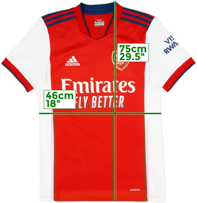 2021-22 Arsenal Home Shirt Saka #7 - 9/10 - (S)