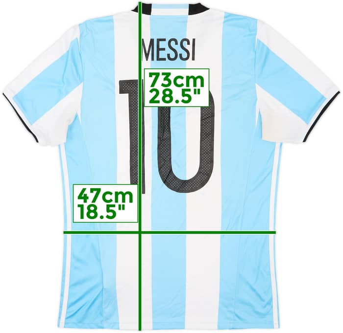 2016-17 Argentina Home Shirt Messi #10 - 5/10 - (M)