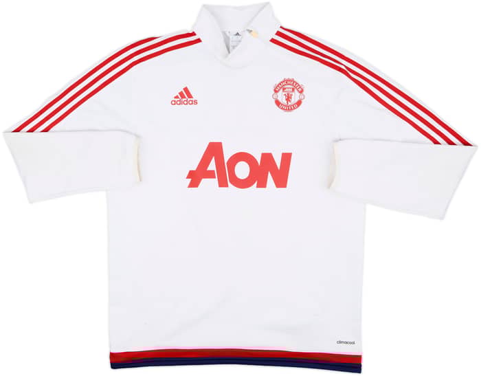 2015-16 Manchester United adidas 1/4 Zip Drill Top - 5/10 - (L)