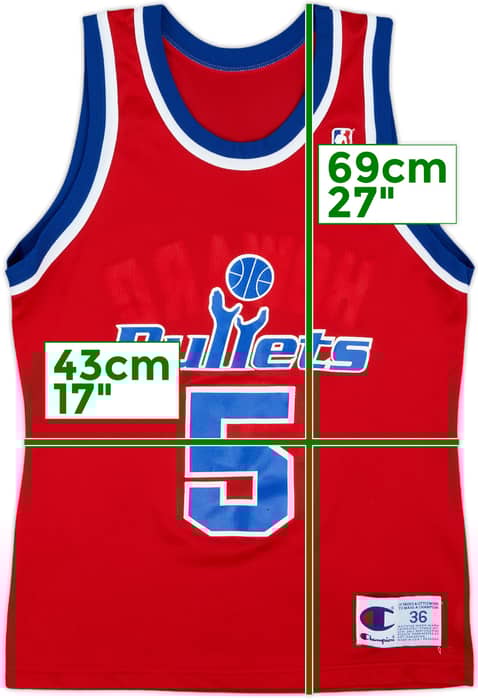 1995-97 Washington Bullets Howard #5 Champion Away Jersey - 9/10 - (S)