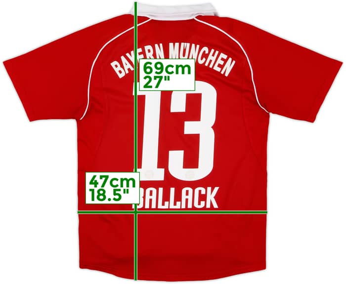 2005-06 Bayern Munich Home Shirt Ballack #13 - 5/10 - (S)