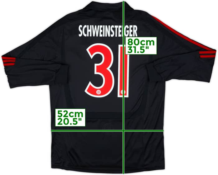 2007-09 Bayern Munich Player Issue European L/S Shirt Schweinsteiger #31 - 8/10 - (L)