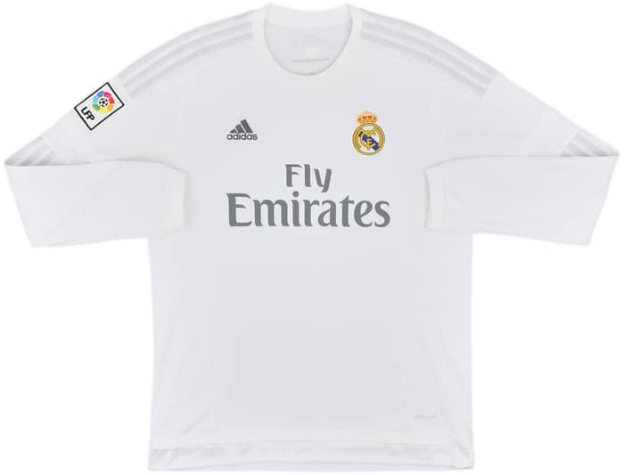 2015-16 Real Madrid Home L/S Shirt Ronaldo #7 - 8/10 - (L)