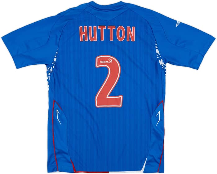 2007-08 Rangers Home Shirt Hutton #2 - 5/10 - (M)