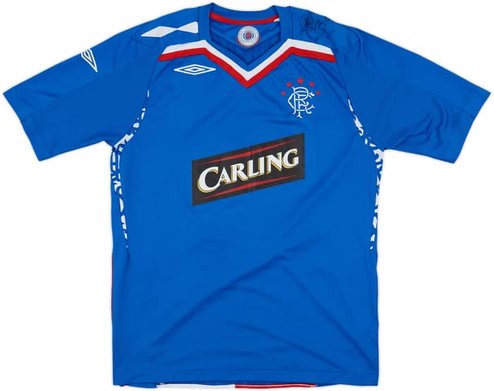 2007-08 Rangers Home Shirt Hutton #2 - 5/10 - (M)