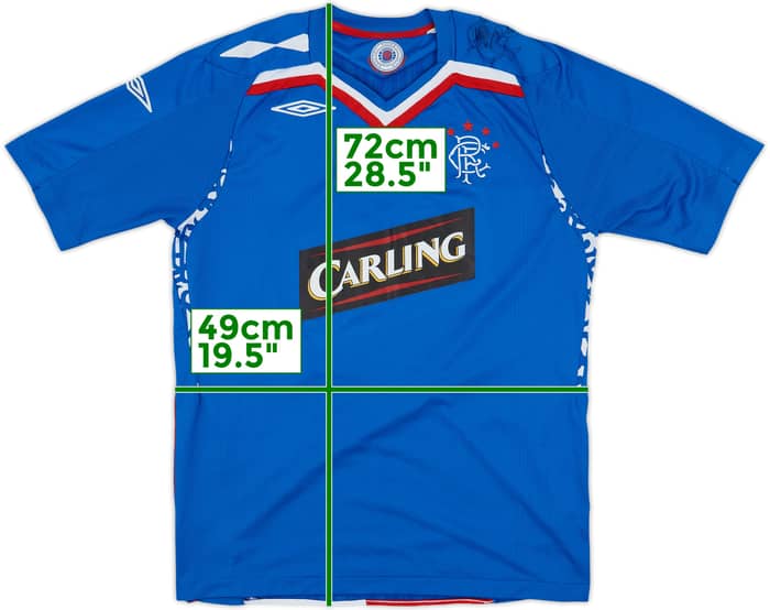2007-08 Rangers Home Shirt Hutton #2 - 5/10 - (M)