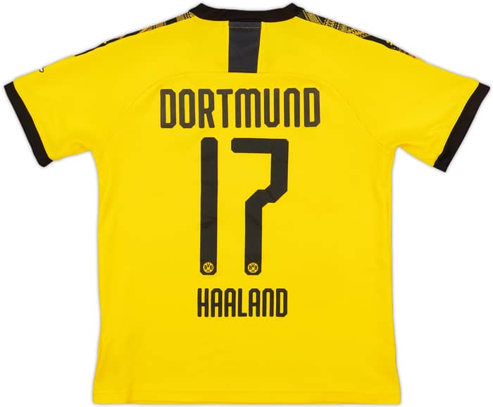 2019-20 Borussia Dortmund Home Shirt Haaland #17 - 8/10 - (M.Boys)