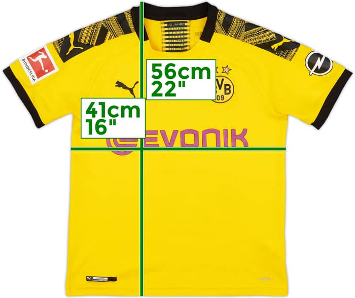 2019-20 Borussia Dortmund Home Shirt Haaland #17 - 8/10 - (M.Boys)