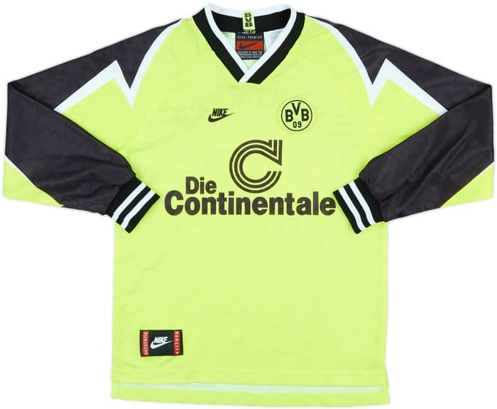 1995-96 Borussia Dortmund Home L/S Shirt - 9/10 - (L.Boys)