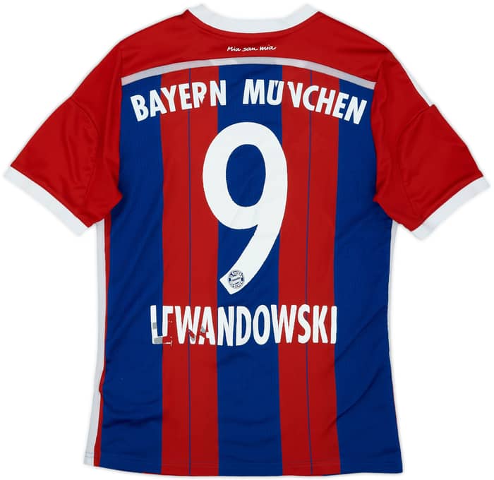 2014-15 Bayern Munich Home Shirt Lewandowski #9 - 4/10 - (L.Boys)