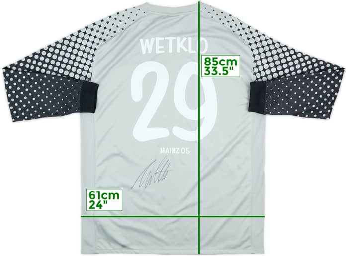 2010-11 FSV Mainz Match Issue Signed GK Shirt Wetklo #29