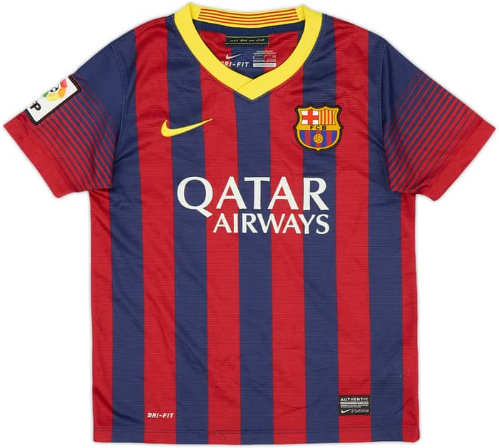 2013-14 Barcelona Home Shirt - 8/10 - (S.Boys)