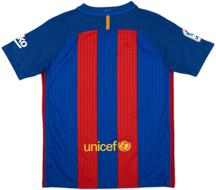 2016-17 Barcelona Home Shirt - 8/10 - (L.Boys)