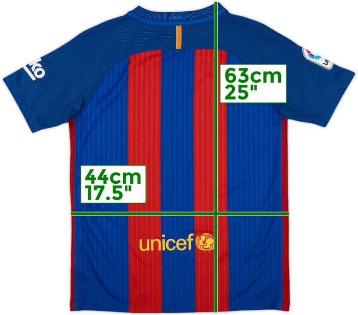 2016-17 Barcelona Home Shirt - 8/10 - (L.Boys)