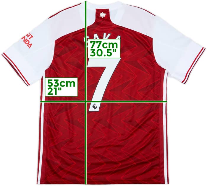 2020-21 Arsenal Home Shirt Saka #7 - 10/10 - (M)