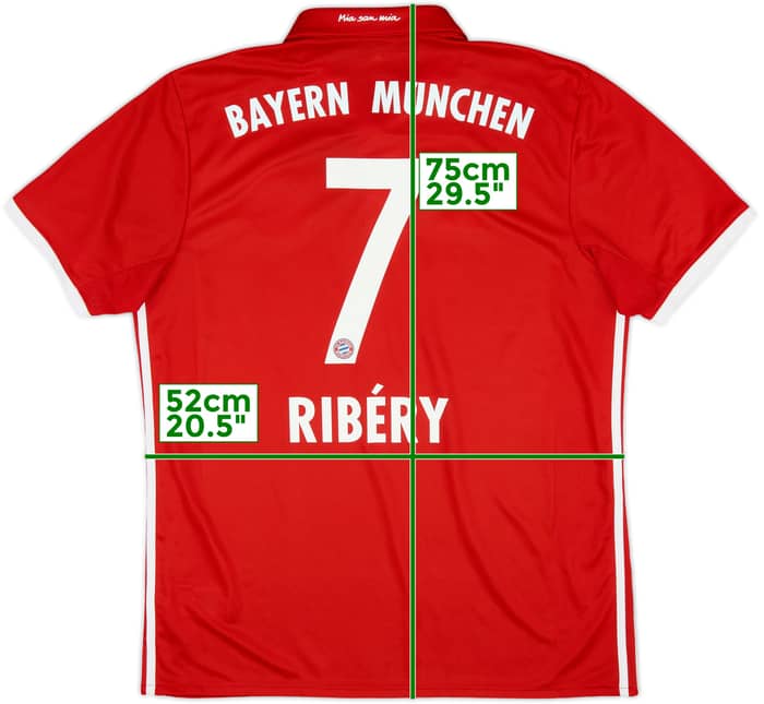 2016-17 Bayern Munich Home Shirt Ribery #7 - 6/10 - (L)